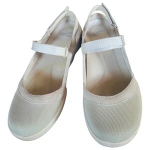 Dansko Reann  Mary Jane Gray Suede Sporty Mesh Open Back Shoes Sandals Size 40